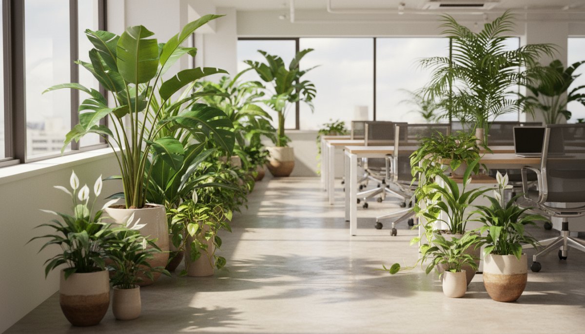 メンテナンス付き観葉植物のレンタルサービスを活用したオフィスのイメージ