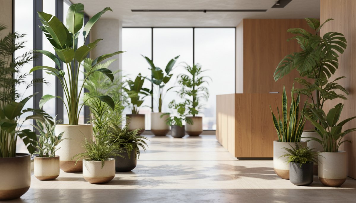 観葉植物レンタルで手間なし運用を実現しているオフィスのイメージ
