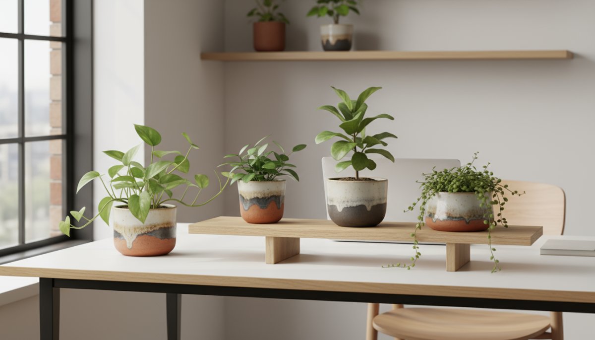 オフィスに置かれたSサイズの観葉植物