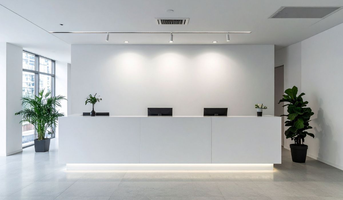 調和のとれたオフィス受付